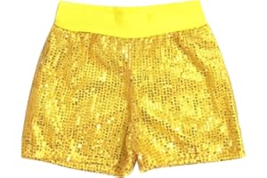 GUQMJDE Mädchen Pailletten Glitzer Shorts Mode Hot Pants Mode Minishorts Kurze Glitzerndes Hotpants Slim Fit Strumpfhosen Kurz Glanz Shorts Einfarbig Sporthose Elastische Taille Sommerhose Tanz Kurze Hose