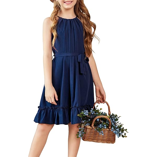 GRACE KARIN Zomerjurk voor dames, elegant, casual, bloemen, ruches, split, A -lijn, trouwgastjurk met zak, M