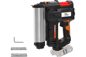 Worx WX840.9 18V (20V Max) Pistola de clavos/grapas inalámbrica - (solo herramienta, la batería y el cargador se venden por separado)