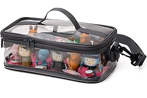 fantifant Magnetboden- Tasche für Toniefiguren | Transparente Tasche zum Transportieren und Aufbewahren von bis zu 30 Figuren (abhängig von der Figurengröße)