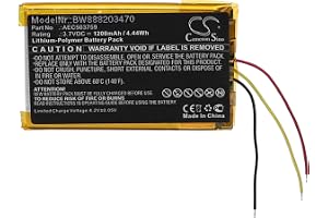 vhbw Batteri ersättning för SteelSeries AEC503759 för trådlösa headset hörlurar (1 200 mAh, 3,7 V, Li-Polymer)