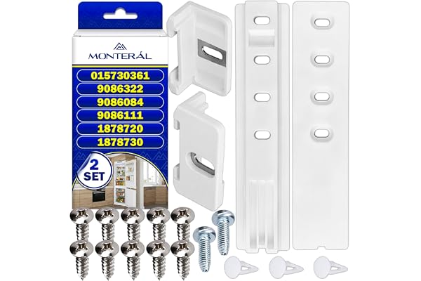 2 Kit Guide Porte Coulissante pour Frigo Encastrable et Congelateur 9086322 pour Liebherr 187820 pour Miele 015730361 pour Smeg - MONTERAL