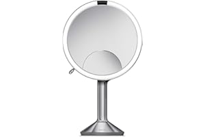 simplehuman, specchio con sensore trio, acciaio inox spazzolato