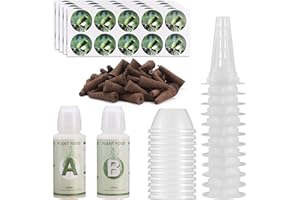 Mokylor Kit de 126 cápsulas de Semillas para hidroponía, Kit de cápsulas de Plantas A&B Fertilizante sólido para Plantas con 12 cestas de Cultivo, 25 esponjas, 12 cúpulas, 50 Etiquetas para IDOO,