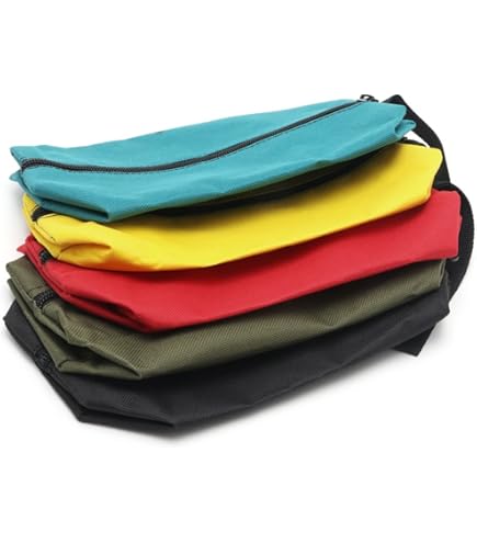 Borsette In Tela Impermeabile Con Cerniera - Per Attrezzi, Viti E Organizzazione | Set Da 5 Multiuso - Foto 13