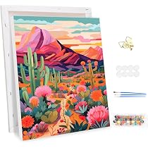 MEIYUDA Set Peinture Par Numéros Adulte – Toile Père Noël 50x40cm, Loisir Créatif Complet Avec Pinceaux & Pigments, Cadeau DIY Idéal Pour Noël (sans Cadre)