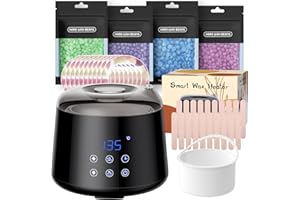 CITHOT Calentador de cera depilación (Negro, 1.25 kg (Lote de 1))