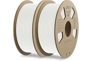 ‎JAYO JAYO Matte PLA Filament 1.75mm, 3D Drucker PLA Filament 2.2kg Spulen, Maßgenauigkeit +/- 0,02, PLA Matt Weiß+Weiß