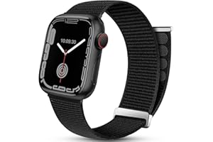 Mastten sportowy pasek na rzep do Apple Watch 42 mm, 44 mm, 45 mm, 38 mm, 40 mm, 41 mm, oddychający nylonowy, męski/damski pasek zastępczy z plecionej tkaniny do zegarka iWatch Series SE, 7, 6, 5, 4, 3, 2, 1