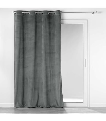 Rideaux Occultants Velours Noir Sur Mesure – Doublés, 92L X 45Lg (par Panneau), Occasion