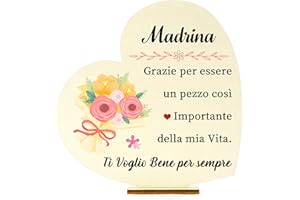 FAJUXIS Regalo Madrina Madrina Battesimo Ornamenti In Legno Regalo Natale Madrina Regalo Madrina Battesimo Regali Originali Per Natale Madrina Cresima Regalo Per Madrina Compleanno Idea Regalo Madrina