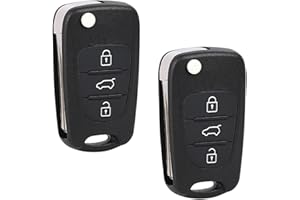 Betterher 2 Pezzi 3 Tasti Guscio Chiave Auto compatibile con Hyundai i30 i20 i10 ix20 ix35 e Kia Cee'd Soul Rio Sportage Venga Telecomando Cover Guscio Chiave Accessori