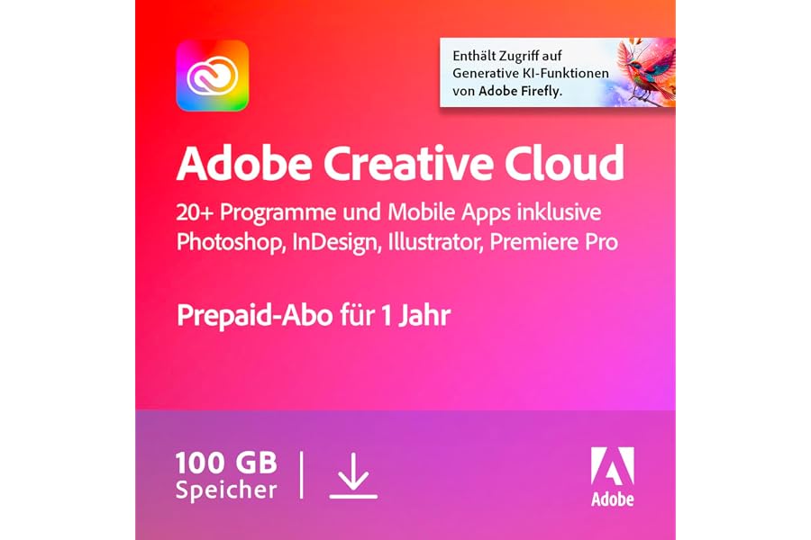 Adobe Creative Cloud|Grafik Design|Gen KI||PC/Mac/Digital Download