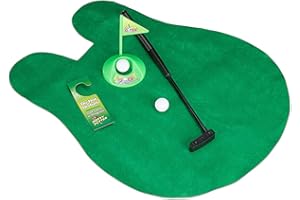 Framan Set de Golf para Jugar en el baño. Un Divertido Juego para Pasar el rato en el Lavabo. Color Verde