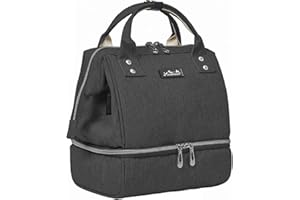 Viedouce Borsa Zaino Mamma, Zaino Fasciatoio per Pannolini, Borsa Termica Porta Pranzo, Borse da Picnic, Multifunzione Oxford Zaino Cambio Neonato (Nero,8L)