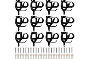 Cididu 12 Counts Horse Bridle Rack, Metal Bridle Hooks Bracket, Bridle Holder Wall Mount with Tubes and Screw, Horse Tack Harness Storage Halter Hanger for Tack Room Horse Barn Supplies
