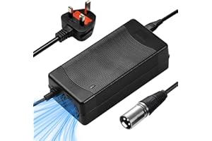 Honszex 54.6V 2A Mobility Scooter Charger, 48V E-bike Lithium Battery Charger, Universal Charger for Electric Bike, Electric Scooter, Hoverboard, 54.6V 2A Power Adapter with XLR 3 Pin Connector