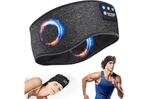 LOVE EYE Sleep Headphones, Soft Headband Headphones for Sleeping and Sport with Thin Bluetooth Speakers, Wireless Music Earphones Tech Gifts for Men Women Teens Yoga Workout Fitness Relax Travel