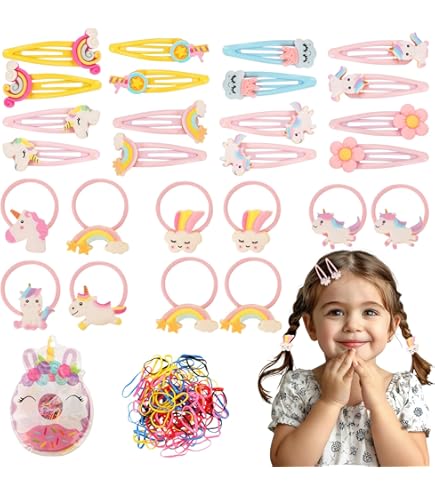 Auiremrti glitter haarclips meisjes-16-delige haarjuwelen set met kroon, ster, vlinder, hart & bloem voor kinderen-Perfect cadeau voor elke gelegenheid