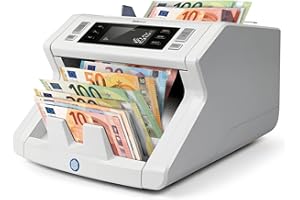 Safescan 2265 contabanconote che conta il valore di sterline inglesi e euro miste - Contabanconote con verifica banconote a 5 punti - Contabanconote per banconote ordinate e per tutte le banconote