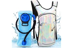 Expansea Hydration Backpack, Hydration Pack, Water Backpack with 2L Hydration Bladder, Hydration Backpack Rave, Lightweight Insulation Hydro Daypack for Festivals, Rave, Cycling, Running, Hiking