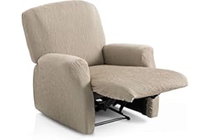 Belmarti - Funda Sillón Relax Completo TEIDE - Elástica Jacquard - Color Marfil C01