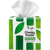 The Cheeky Panda Tissue Box 3 Layers | 56 x Bamboo Facial Tissues | 100% FSC Bamboo | Extra Soft