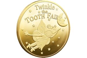 HARPIMER Moneda Tooth Fairy Moneda Conmemorativa para Niños Regalos para Bebés Recuerdo (2 Unidades)