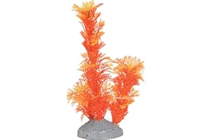 Zolux Décoration Aquarium Plante Colorée Artificielle Orange 9 x 3,5 x 15 cm