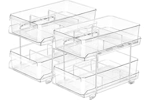 NOSTHEART Organizer Sottolavello Cucina 2 Livelli Scorrevole Scaffale Sottolavello Portaoggetti Porta Detersivi Sottolavello Ripiani Cucina Salvaspazio Cucina Bagno Armadio Cosmetici Spezie