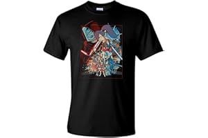 POPSICLECO Futurama Star Wars Mash Up Black T-Shirt