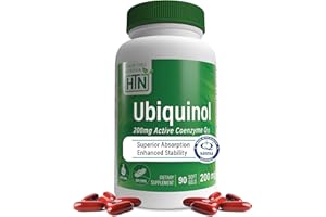 HEALTH THRU NUTRITION Ubiquinol 200 Milligram EAF CoQ10 (Enhanced Absorption Formula Coenzyme Q10 as Kaneka Ubiquinol) (90 Softgels)
