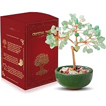 Top Plaza Albero Dei Soldi In Cristallo Di Quarzo Rosa E Rame | Base In Pietra Naturale, Figurina Feng Shui Porta Fortuna, Regalo - 2