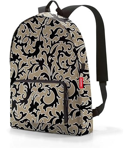 Reisenthel Mini Maxi Rucksack 'Mocha Dots' – Extra Leicht, 14 Liter, Zusammenfaltbar