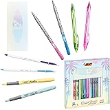 BIC Pastel Dream Kit, Set Cancelleria Scuola con Penne a Sfera BIC Cristal, Penne Gel Quick-Dry, Pennarelli Punta Media Inten