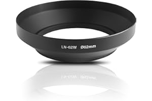 ARES FOTO Lens Hood. Pare-Soleil avec Filetage pour objectifs Grand Angle. Fabriqué en métal de Haute qualité. pour Nikon Sony Canon Olympus Fujifilm Tokina Sigma Tamron Panasonic Leica (62mm)