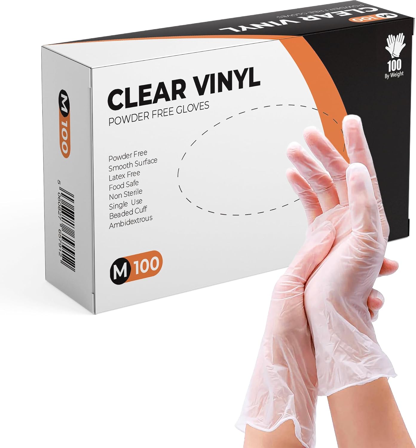 Qualité de Fabrication & Durabilité : PRAIMA Clear Vinyl Gloves 100 Count Clear Dis