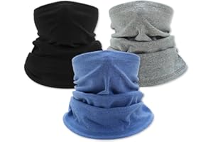 KEYRI 3 Piezas Termica Clima Frío Calentador Cuello Lana Bufanda Protección UV Tubular Pañuelo Para El Cuello Para calentador de cuello Calentador de Cuello Deporte Gruesa Para