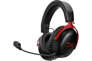 HyperX Cloud III S – bezprzewodowy zestaw słuchawkowy do gier, multiplatforma, 2,4 GHz, Bluetooth, czas pracy baterii do 120 godzin, 2,4 GHz, przetwornik nachylenia 53 mm, zdejmowany mikrofon 10 mm