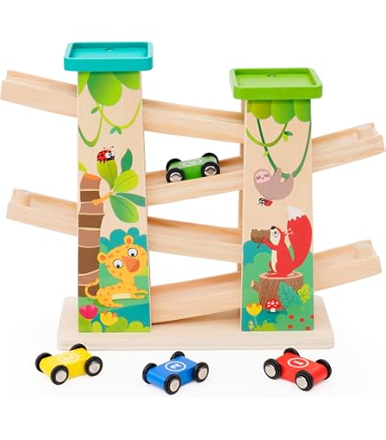 Jouet d'éveil Montessori en bois 5-en-1 - Château musical avec Jouet d'éveil Montessori en bois 5-en-1 - Château musical avec
