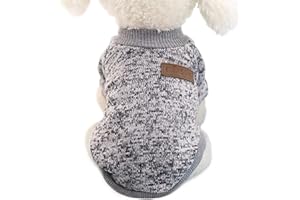 Idepet - Ropa para mascotas: jersey de forro polar para perros y gatos, XS, Gris