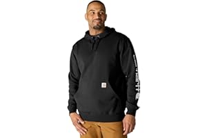 Carhartt Sweat À Capuche À Poids Moyen avec Logo sur la Manche (Tailles Standard et Grandes Tailles) Sweatshirt à Capuche Homme