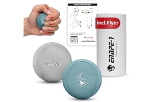 ENAPE Set med 2 antistressbollar för vuxna – handtränare med 2 motstånd för stressreducering, fingerträning och greppkraft