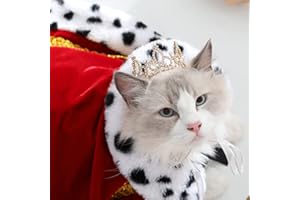 Lovelyshop The phallen collection gold-plated royal saury beads with fully dressed dogs and cats hair accessories in small sizes