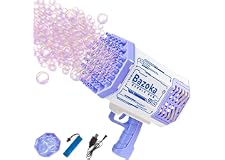 Bubble Machine Guns, Upgraded 69 Holes Bubble Machine with Colorful Lights, Bubble Solution, Bazooka Bubble Machine for Adult