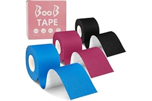 IBOPUXIU Taśmy Kinezjologiczne, 3 Rolki Taśma Fizjoterapeutyczna i Sportowa, 5cm x 5m(Niebieski + Czarny+Czerwony), Przyjazna dla Skóry, Wodoodporna i Elastyczna