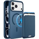 PSR Aksesuar iPhone 17 Pro Max Uyumlu M-Safe Kablosuz Şarj Destekli Mat Kılıf + MagSafe Kartlıklı C&uuml;zdan - Tam Koruma Seti (L