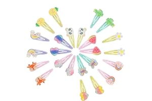 ZWQLZG 28 Stück Mädchen Haarspangen, Haarspangen Glitzer, Haarspangen Kinder Mehrfarbig, Regenbogen Blumen Haarschmuck, Süßigkeiten Früchte Haarclips, Niedliche Haarspangen für Mädchen, Kleinkinder