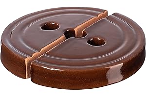 KADAX Piedra de peso, peso de la fermentación de loza 21 cm, peso hecho a mano para olla de fermentación, piedra para chucrut, kimchi, pepinos salados (1,5 kg)