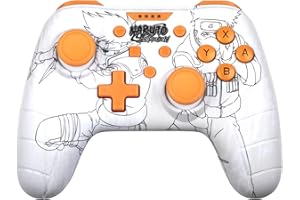 Konix Naruto Shippuden Wired Controller für Nintendo Switch, Switch 2 und PC - Vibrationsfunktion - 3 m Kabel - Kakashi-Motiv - Weiß
